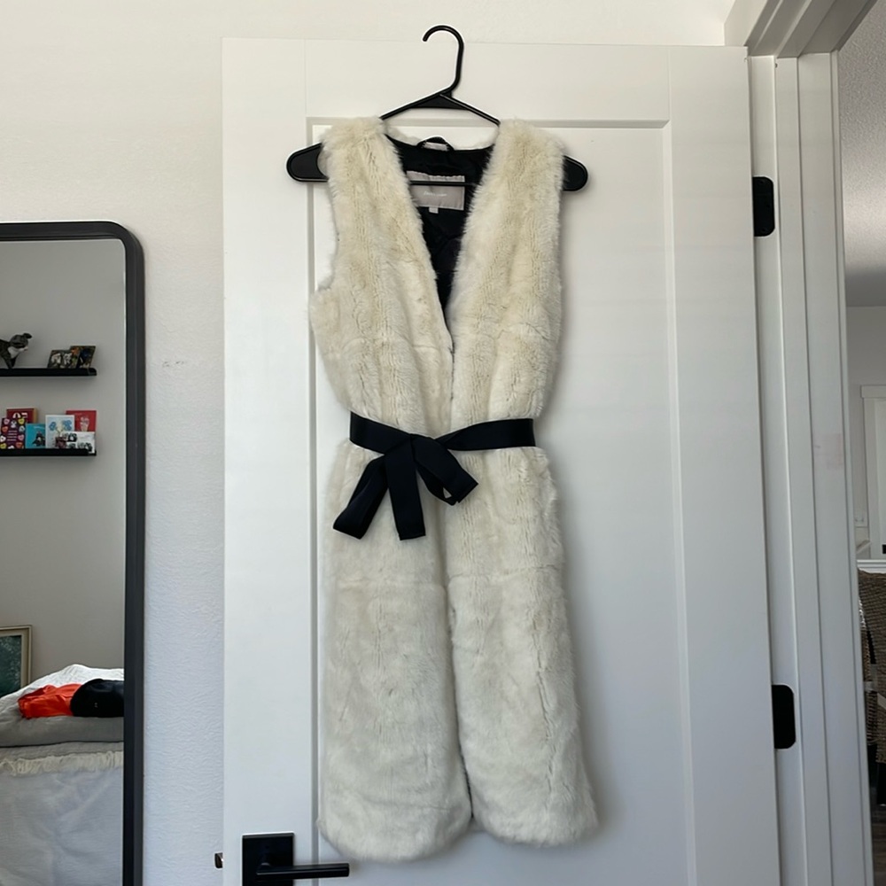 Faux fur vest jacket